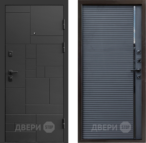 Входная металлическая Дверь Престиж Kvadro Porte Черный кварц