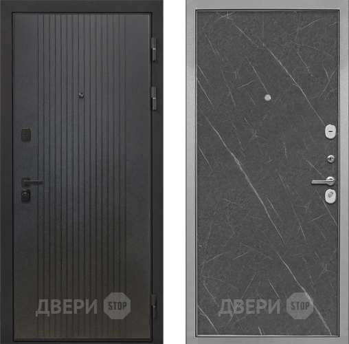 Дверь Интекрон (INTECRON) Профит Black ФЛ-295 Гладкая Гранит лава оникс