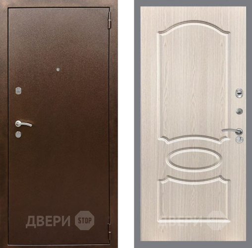 Дверь Рекс (REX) 1А Медный Антик FL-128 Беленый дуб
