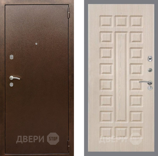 Дверь Рекс (REX) 1А Медный Антик FL-183 Беленый дуб