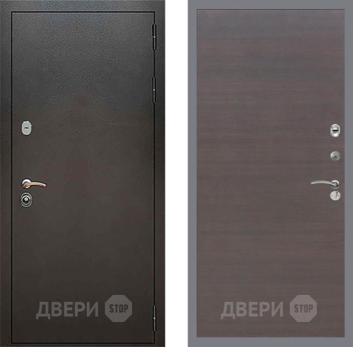Входная металлическая Дверь Рекс (REX) 5 Серебро Антик GL венге поперечный